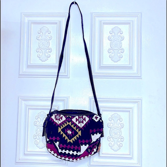 🎉HP🎉Bohemian Style Aztec Design Printed Woven Vintage Crossover Shoulder Purse - Picture 2 of 16
